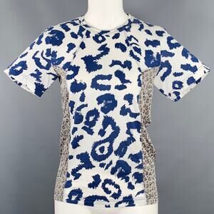 COMME des GARCONS Size M White Blue Grey Cotton Animal Print T-Shirt